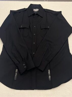 Spiewak Black Long Sleeve Tactical Performance Uniform Duty Shirt 16.5 36/37 EX